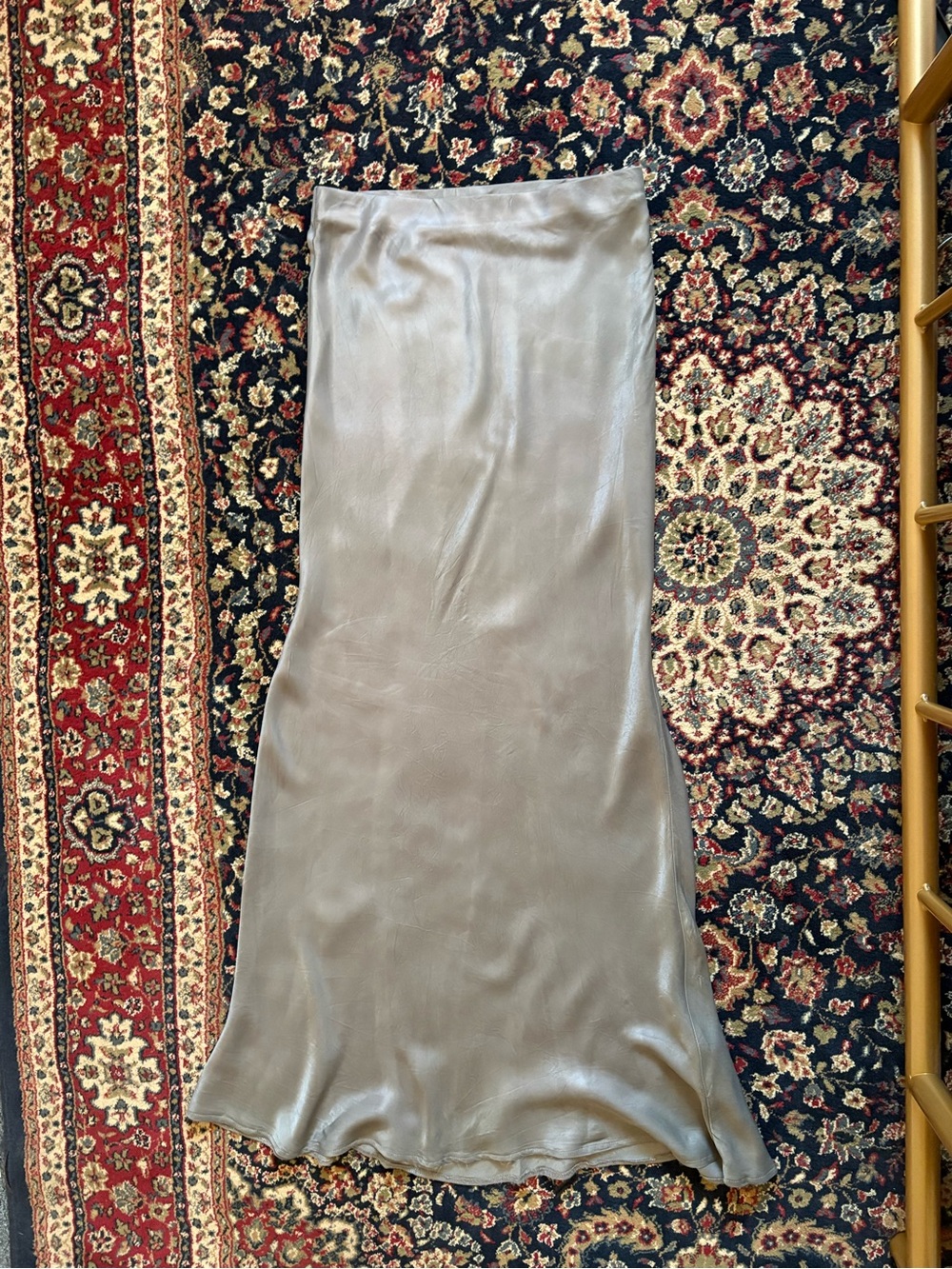 Bias-Cut Maxi Skirt in Taupe - Women